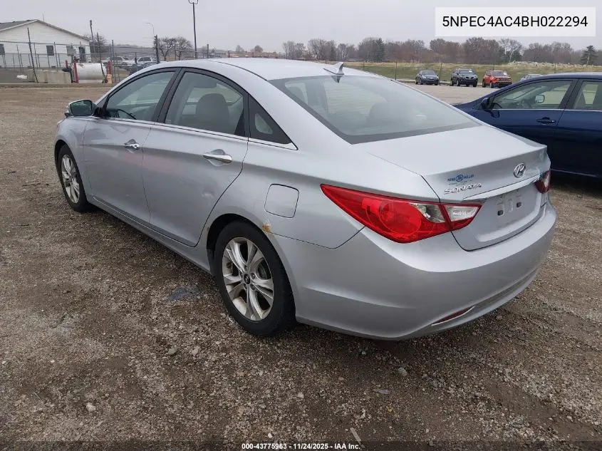5NPEC4AC4BH022294 2011 Hyundai Sonata Limited