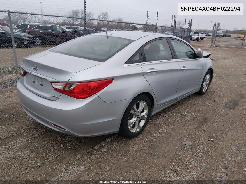 5NPEC4AC4BH022294 2011 Hyundai Sonata Limited