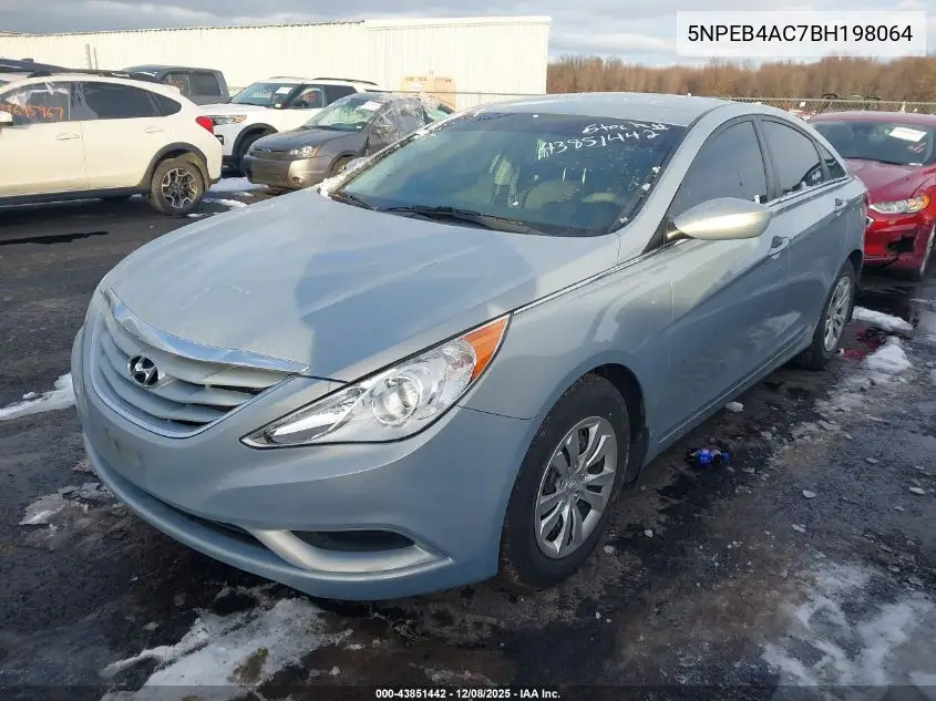 5NPEB4AC7BH198064 2011 Hyundai Sonata Gls
