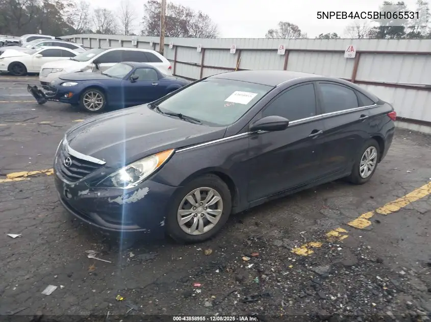 5NPEB4AC5BH065531 2011 Hyundai Sonata Gls