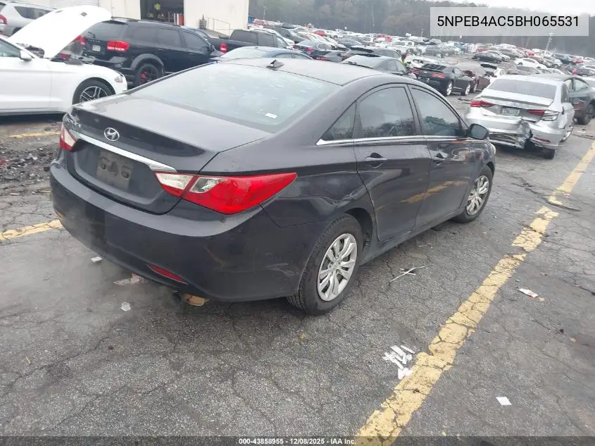 5NPEB4AC5BH065531 2011 Hyundai Sonata Gls
