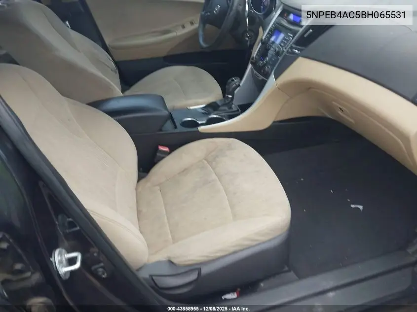 5NPEB4AC5BH065531 2011 Hyundai Sonata Gls
