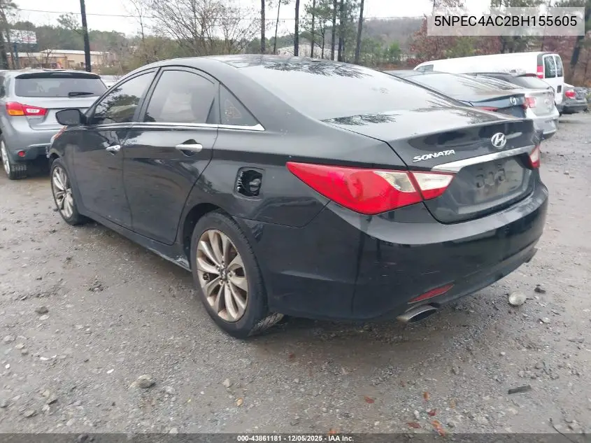 5NPEC4AC2BH155605 2011 Hyundai Sonata Se