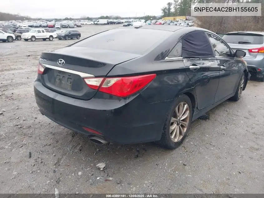 5NPEC4AC2BH155605 2011 Hyundai Sonata Se