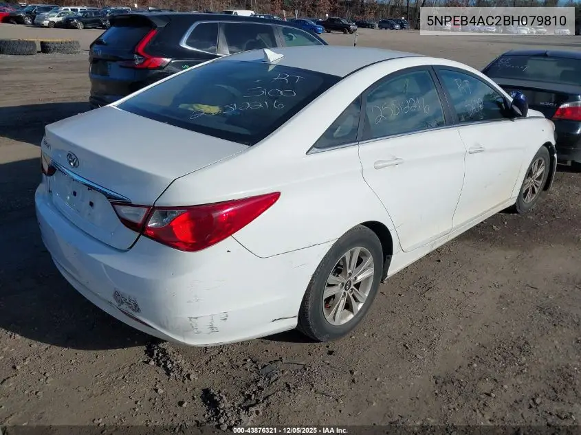 5NPEB4AC2BH079810 2011 Hyundai Sonata Gls