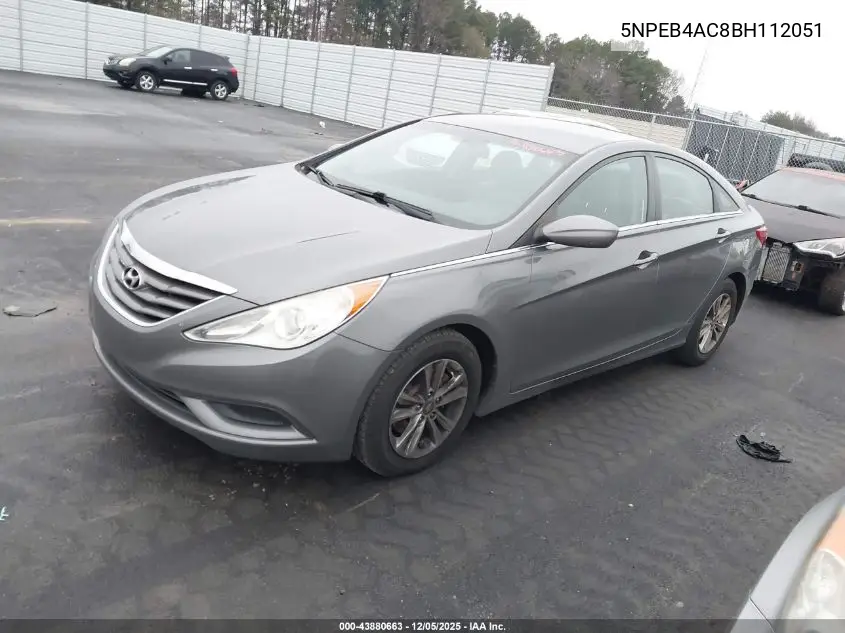 5NPEB4AC8BH112051 2011 Hyundai Sonata Gls