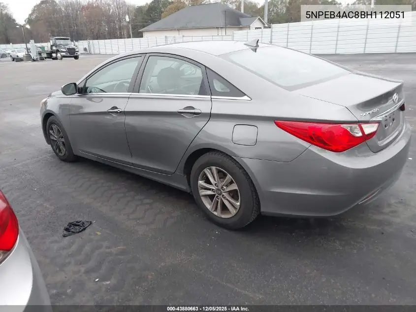 5NPEB4AC8BH112051 2011 Hyundai Sonata Gls