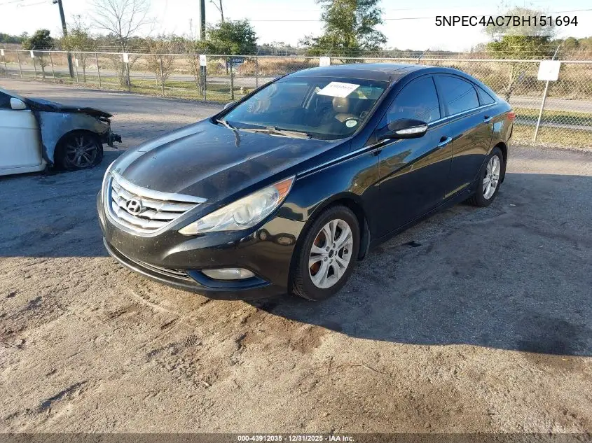 5NPEC4AC7BH151694 2011 Hyundai Sonata Limited