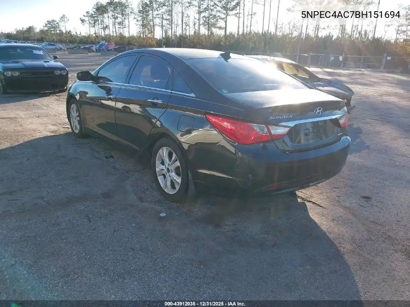 5NPEC4AC7BH151694 2011 Hyundai Sonata Limited