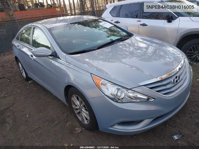5NPEB4AC3BH016005 2011 Hyundai Sonata Gls