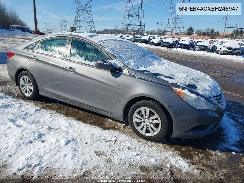 5NPEB4ACXBH246947 2011 Hyundai Sonata Gls