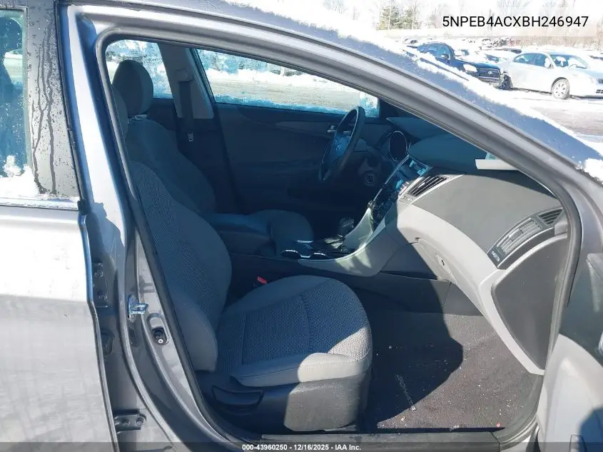 5NPEB4ACXBH246947 2011 Hyundai Sonata Gls