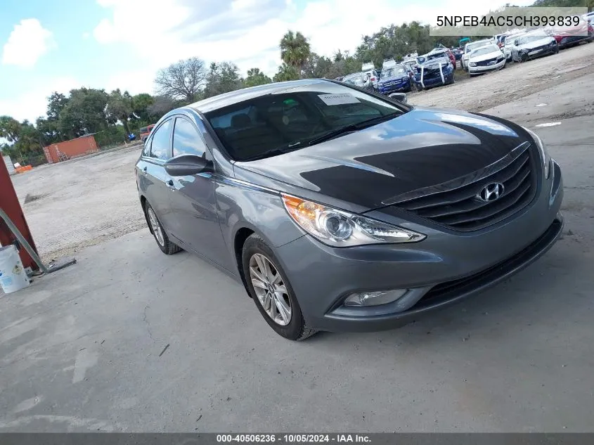 5NPEB4AC5CH393839 2012 Hyundai Sonata Gls