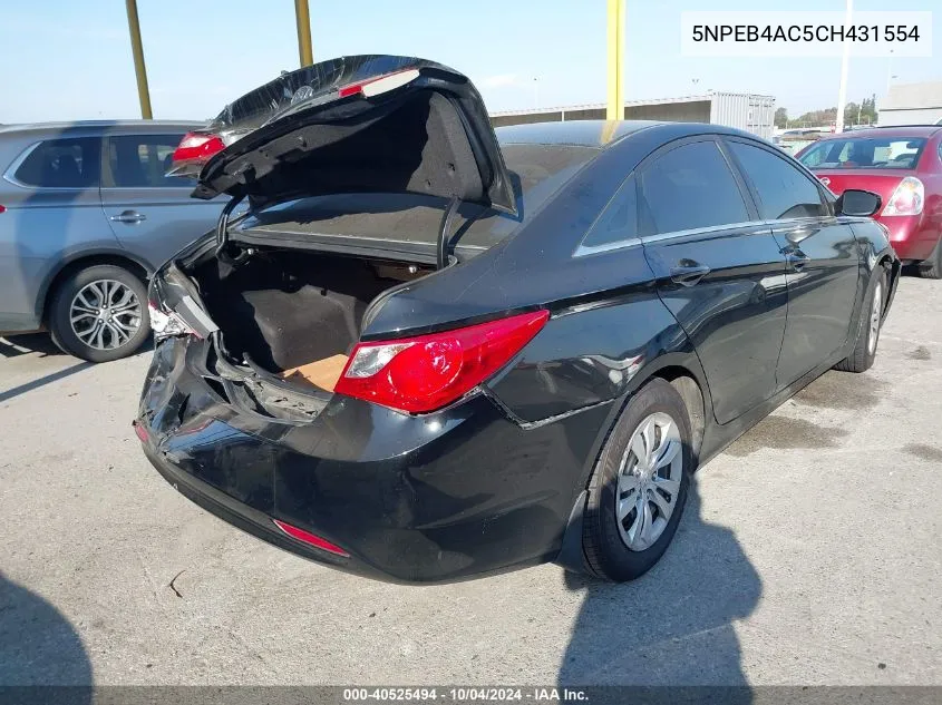 5NPEB4AC5CH431554 2012 Hyundai Sonata Gls