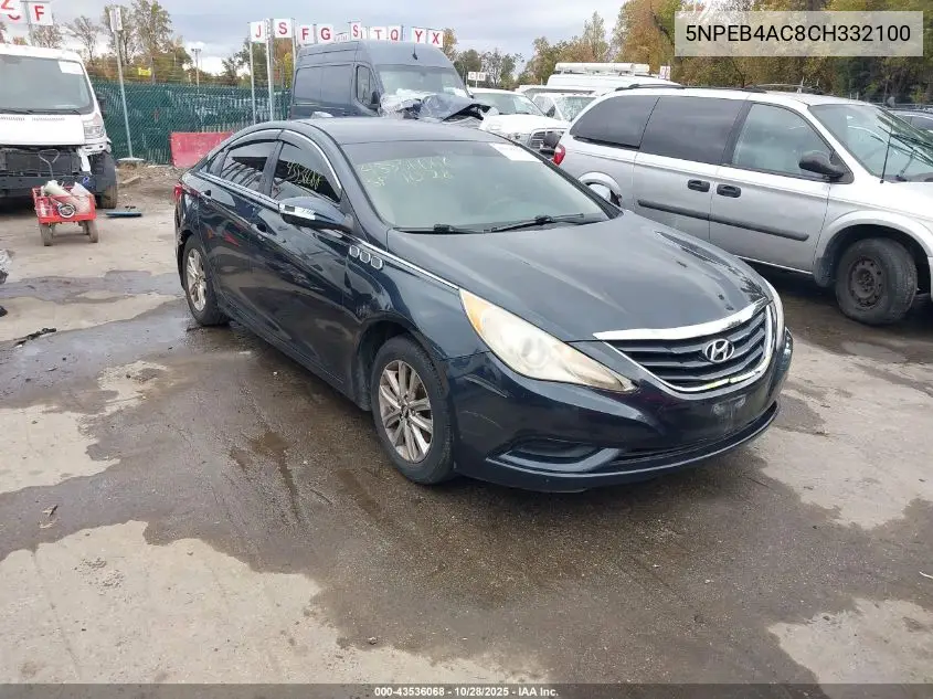 5NPEB4AC8CH332100 2012 Hyundai Sonata Gls
