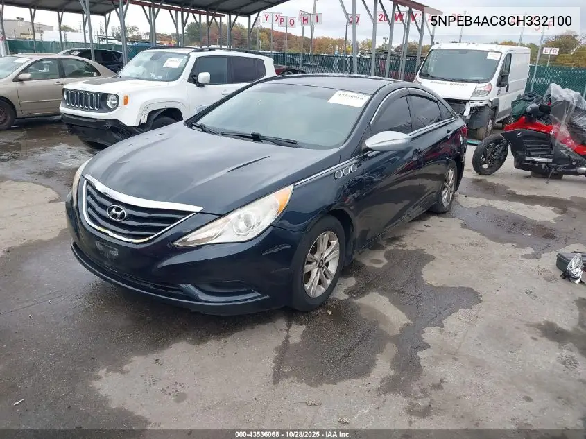5NPEB4AC8CH332100 2012 Hyundai Sonata Gls