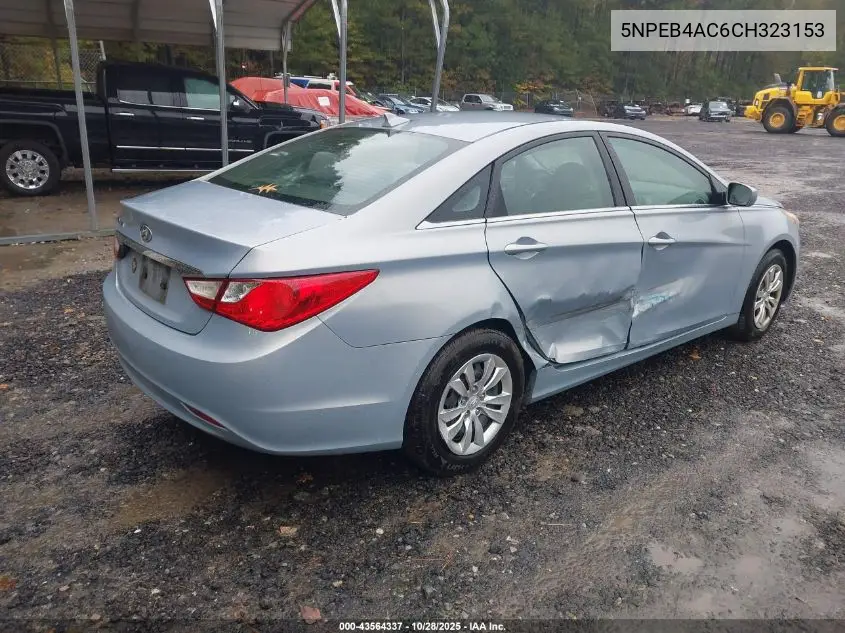 5NPEB4AC6CH323153 2012 Hyundai Sonata Gls