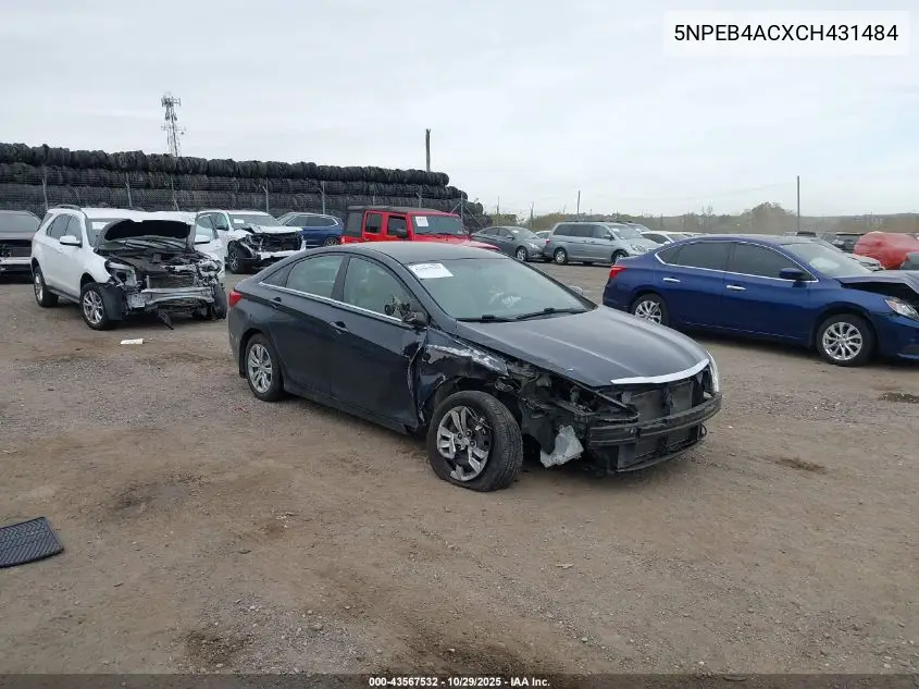 5NPEB4ACXCH431484 2012 Hyundai Sonata Gls