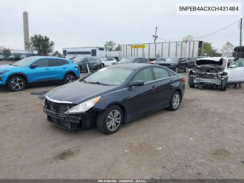 5NPEB4ACXCH431484 2012 Hyundai Sonata Gls