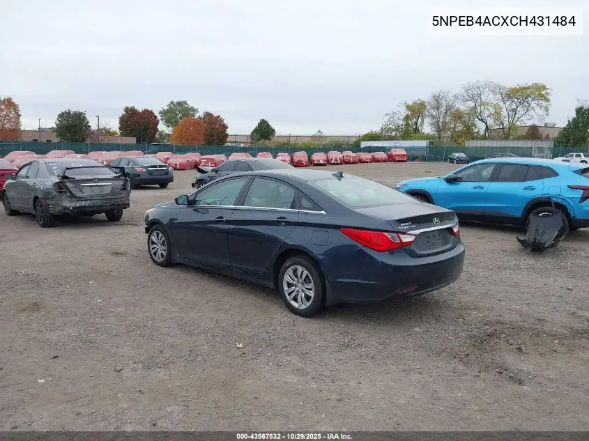 5NPEB4ACXCH431484 2012 Hyundai Sonata Gls