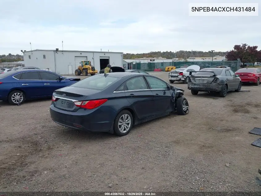 5NPEB4ACXCH431484 2012 Hyundai Sonata Gls