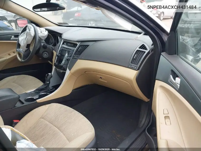 5NPEB4ACXCH431484 2012 Hyundai Sonata Gls