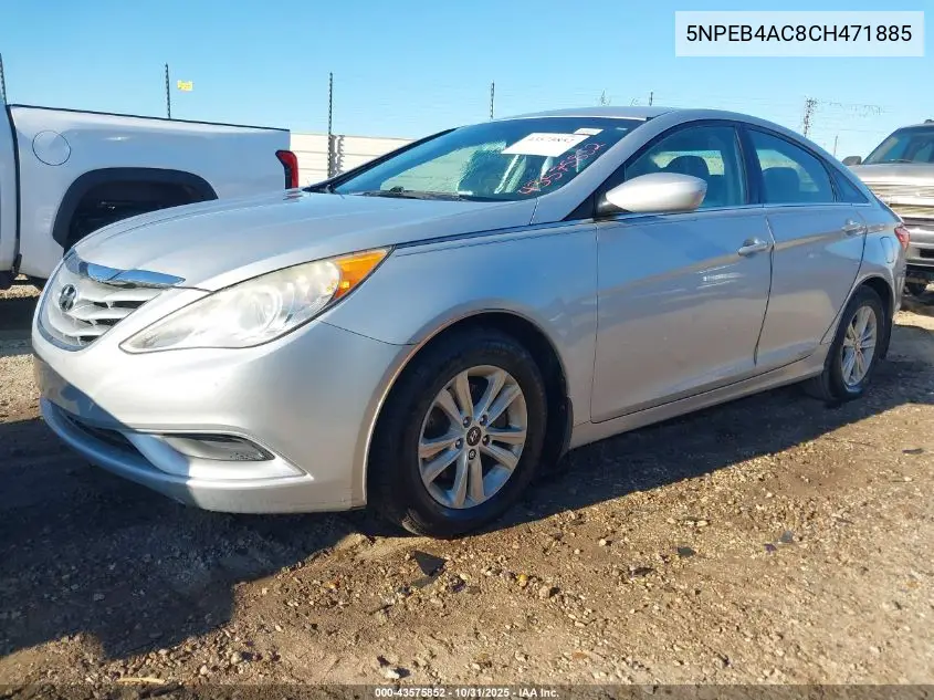 5NPEB4AC8CH471885 2012 Hyundai Sonata Gls