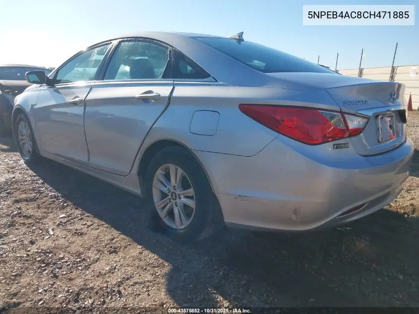 5NPEB4AC8CH471885 2012 Hyundai Sonata Gls