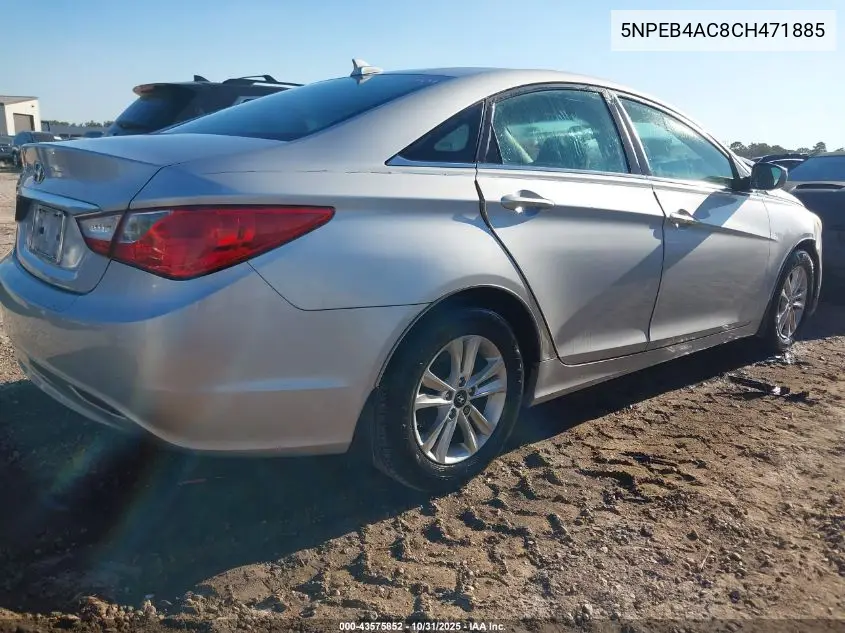 5NPEB4AC8CH471885 2012 Hyundai Sonata Gls