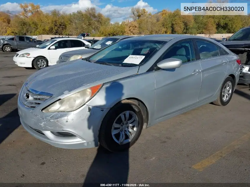 5NPEB4AC0CH330020 2012 Hyundai Sonata Gls