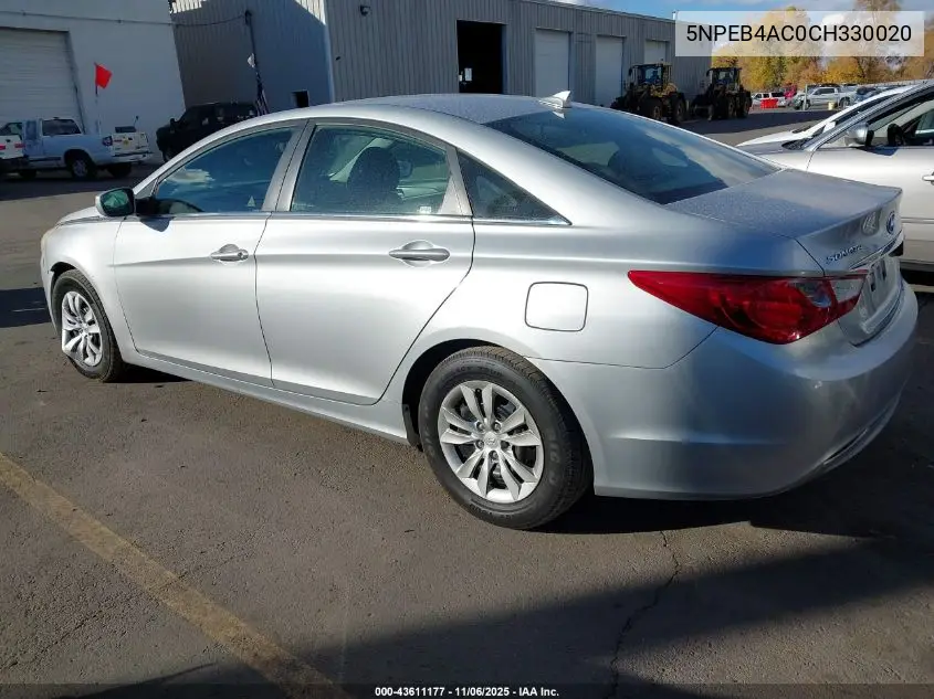 5NPEB4AC0CH330020 2012 Hyundai Sonata Gls