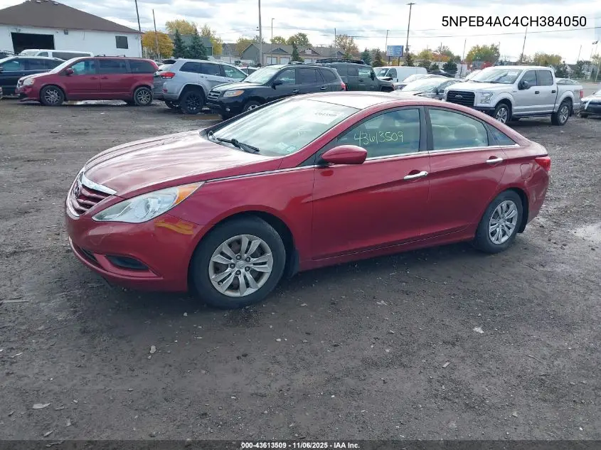 5NPEB4AC4CH384050 2012 Hyundai Sonata Gls