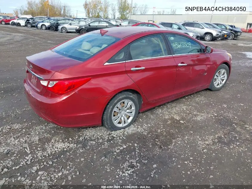 5NPEB4AC4CH384050 2012 Hyundai Sonata Gls