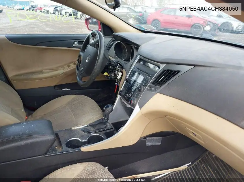 5NPEB4AC4CH384050 2012 Hyundai Sonata Gls