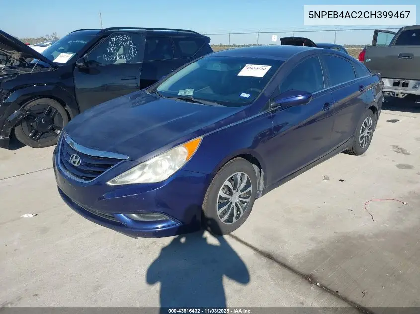 5NPEB4AC2CH399467 2012 Hyundai Sonata Gls