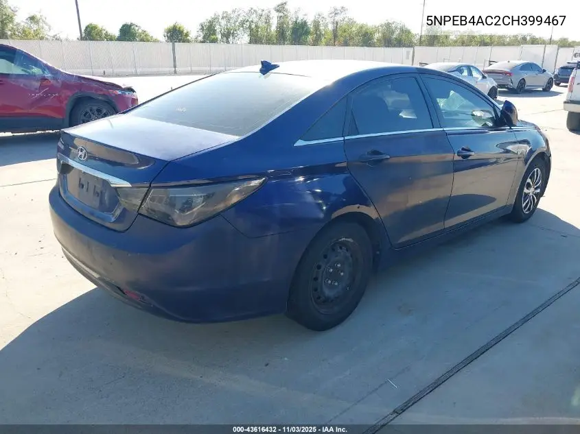 5NPEB4AC2CH399467 2012 Hyundai Sonata Gls