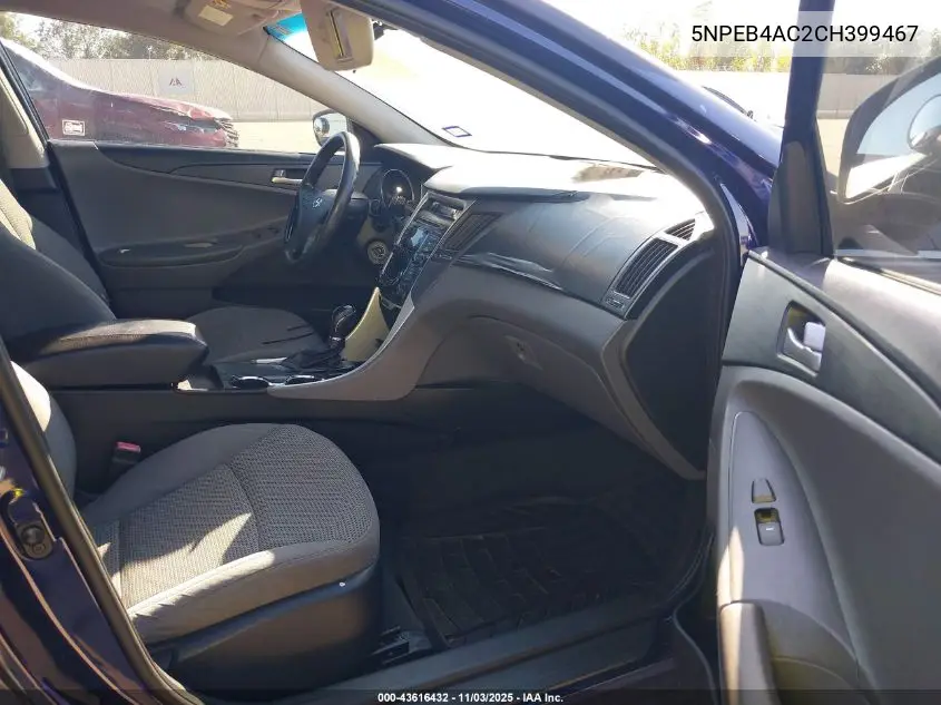 5NPEB4AC2CH399467 2012 Hyundai Sonata Gls