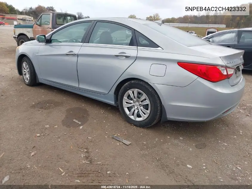 5NPEB4AC2CH423332 2012 Hyundai Sonata Gls