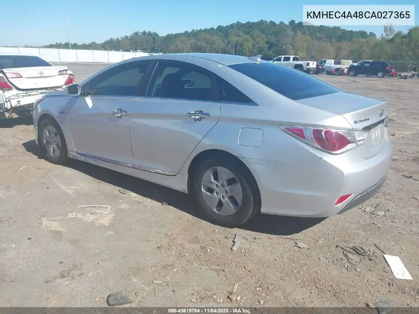 KMHEC4A48CA027365 2012 Hyundai Sonata Hybrid