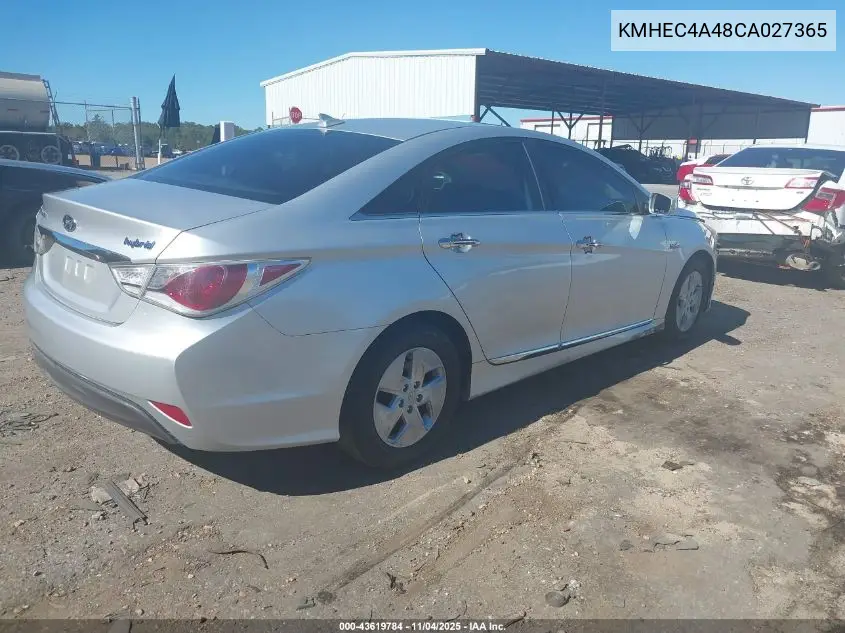 KMHEC4A48CA027365 2012 Hyundai Sonata Hybrid