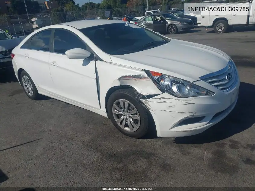 5NPEB4AC6CH309785 2012 Hyundai Sonata Gls