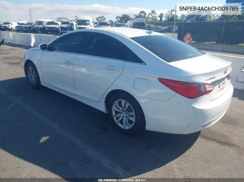 5NPEB4AC6CH309785 2012 Hyundai Sonata Gls