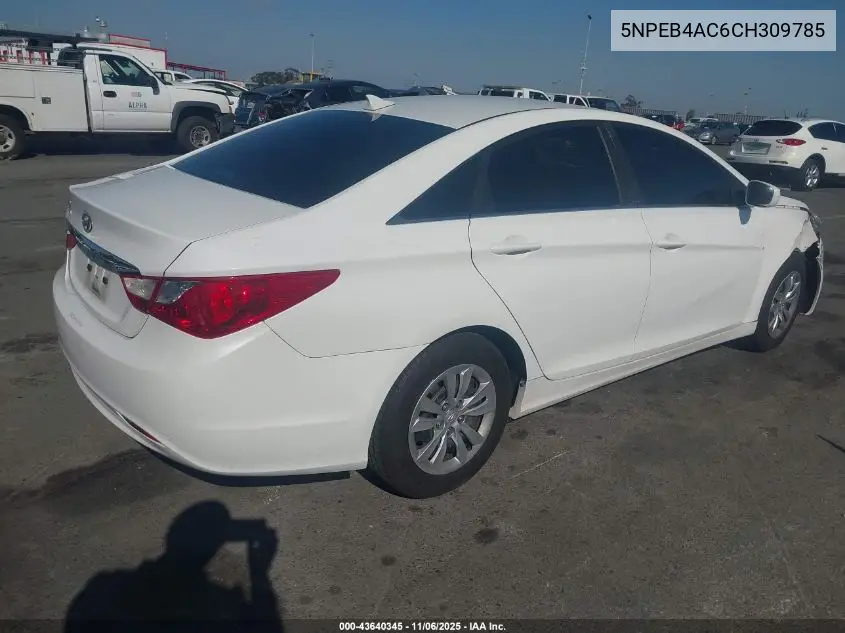5NPEB4AC6CH309785 2012 Hyundai Sonata Gls