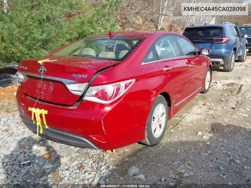 KMHEC4A45CA028098 2012 Hyundai Sonata Hybrid