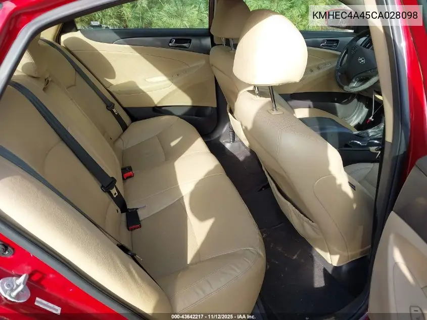 KMHEC4A45CA028098 2012 Hyundai Sonata Hybrid