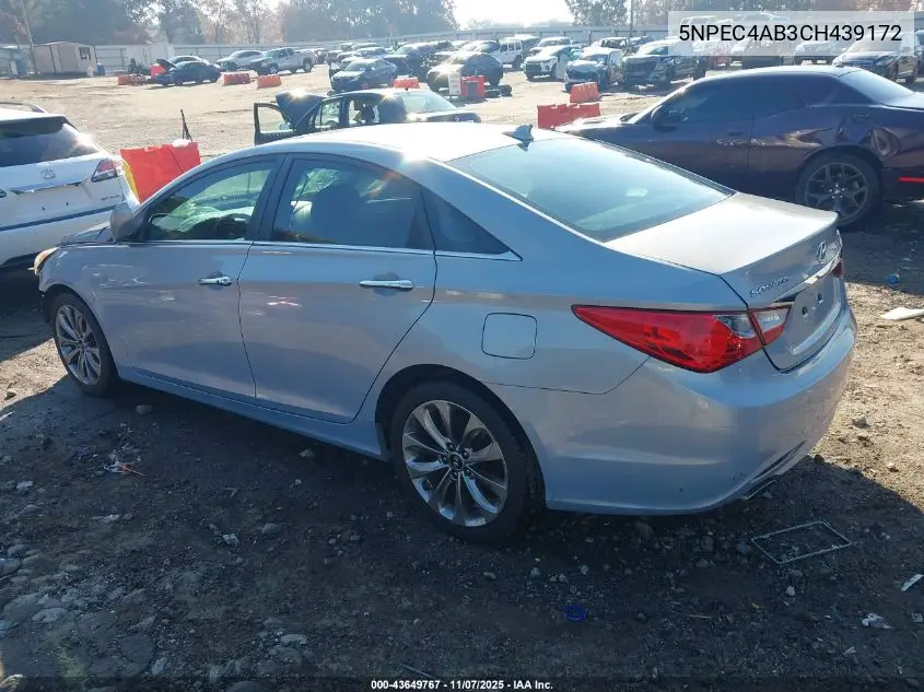 5NPEC4AB3CH439172 2012 Hyundai Sonata Se 2.0T
