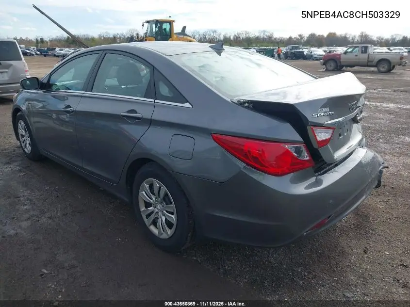 5NPEB4AC8CH503329 2012 Hyundai Sonata Gls