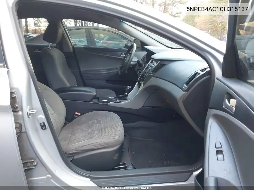 5NPEB4AC1CH315137 2012 Hyundai Sonata Gls