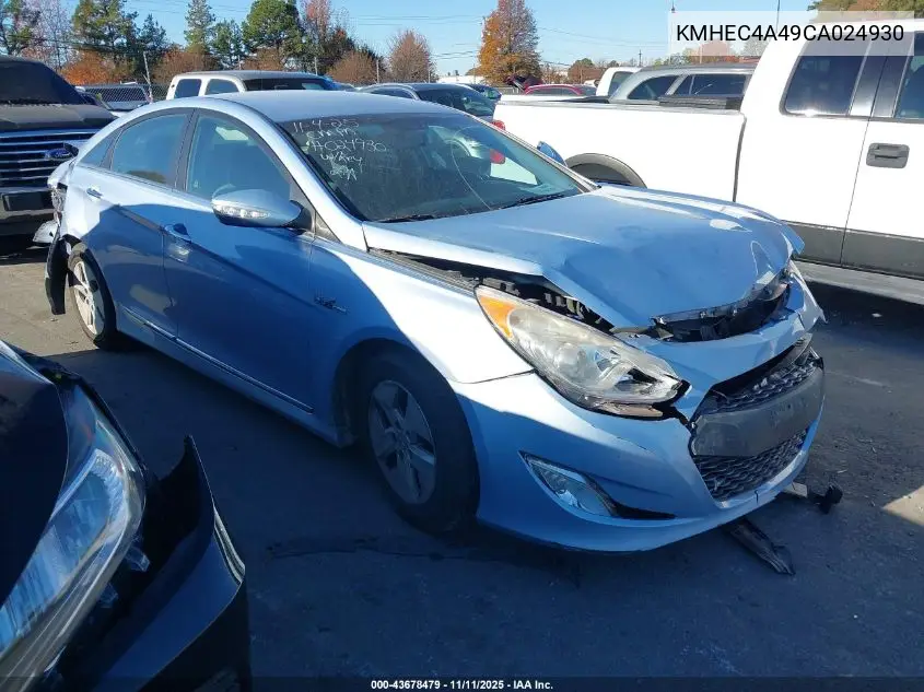 KMHEC4A49CA024930 2012 Hyundai Sonata Hybrid