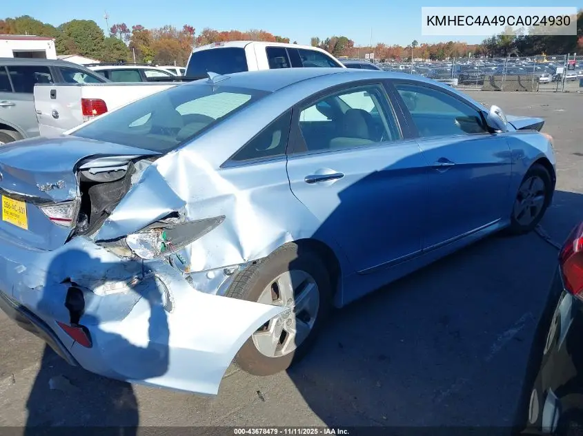 KMHEC4A49CA024930 2012 Hyundai Sonata Hybrid